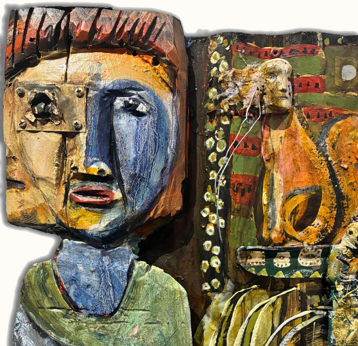 detail of Terry Turrell's assemblage artwork